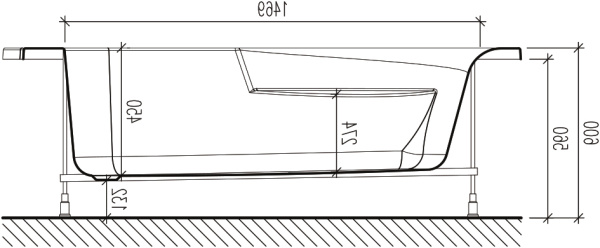 Акриловая ванна Eurolux BAGI 170x100 L